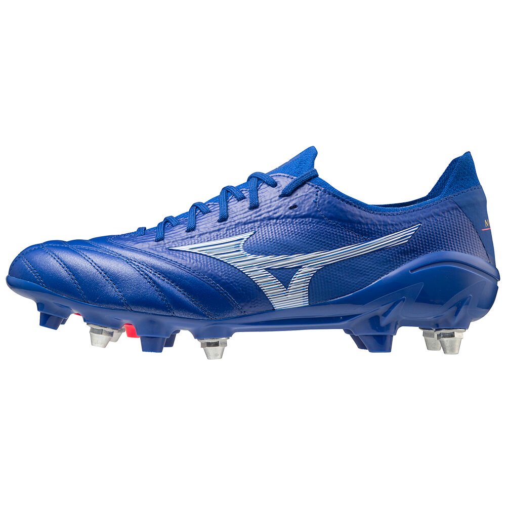 Women's Mizuno Football Boots Blue/White Morelia Neo 3 beta Japan Mix Shoes - P1GC209025